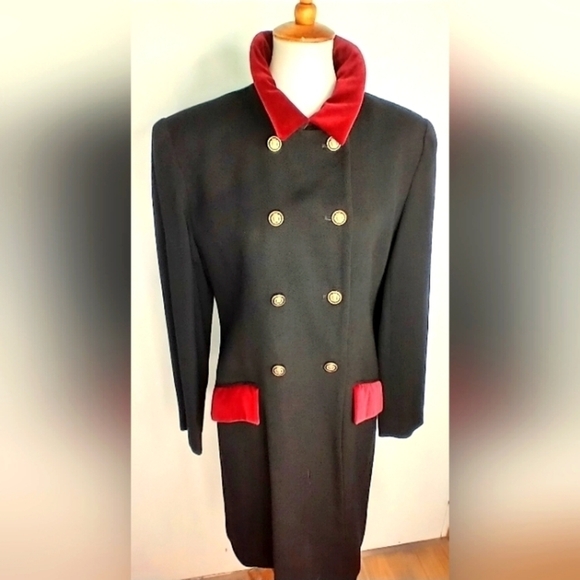 VINTAGE JONES NEW YORK DOUBLE BREASTED COAT - Picture 1 of 8